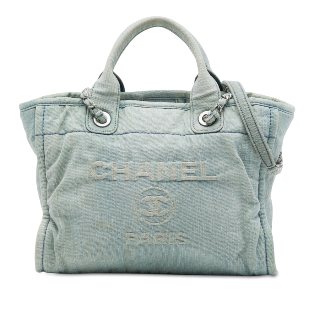 Pre-Loved Chanel Small Denim Deauville Tote